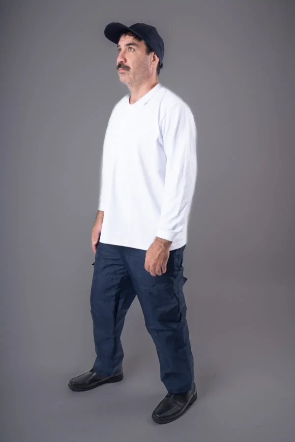 POLERA PIQUE CON CUELLO MANGA LARGA comercial atalaya 1 fondo gris