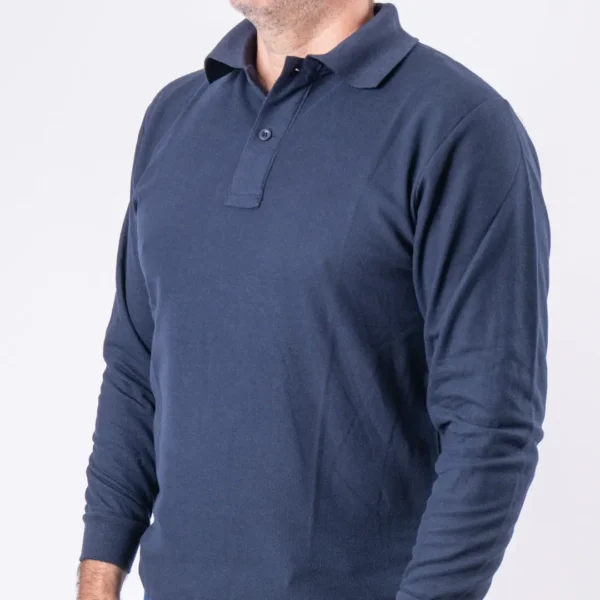 POLERA PIQUE CON CUELLO MANGA LARGA comercial atalaya FOTO 1