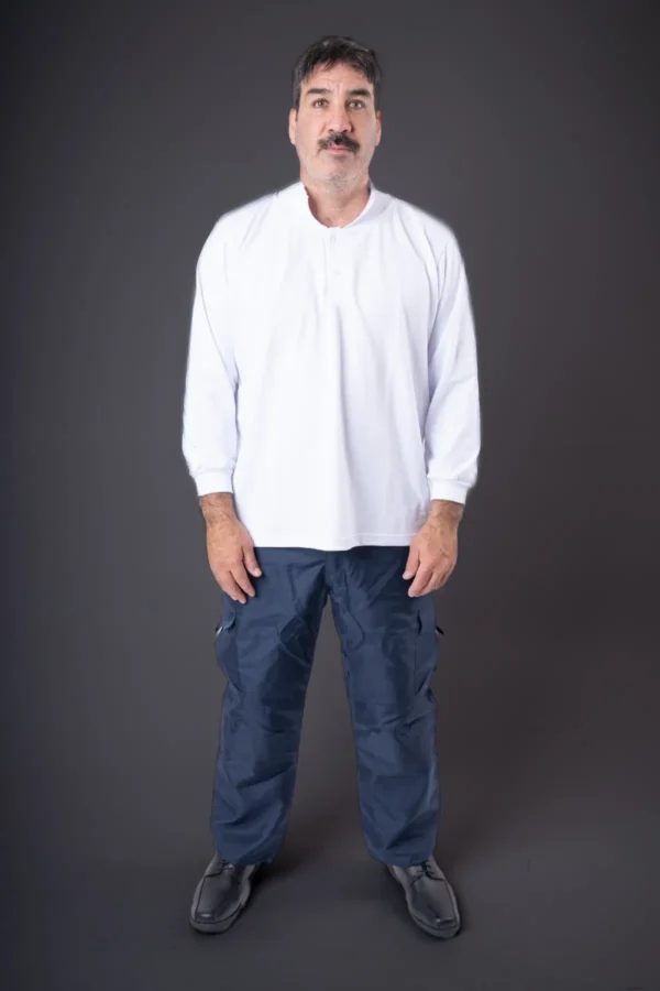 POLERA PIQUE CON CUELLO MANGA LARGA comercial atalaya larga frente