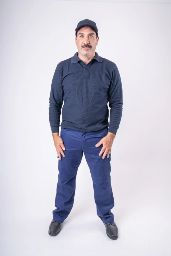 POLERA PIQUE CON CUELLO MANGA LARGA comercial atalaya pantalon cargo